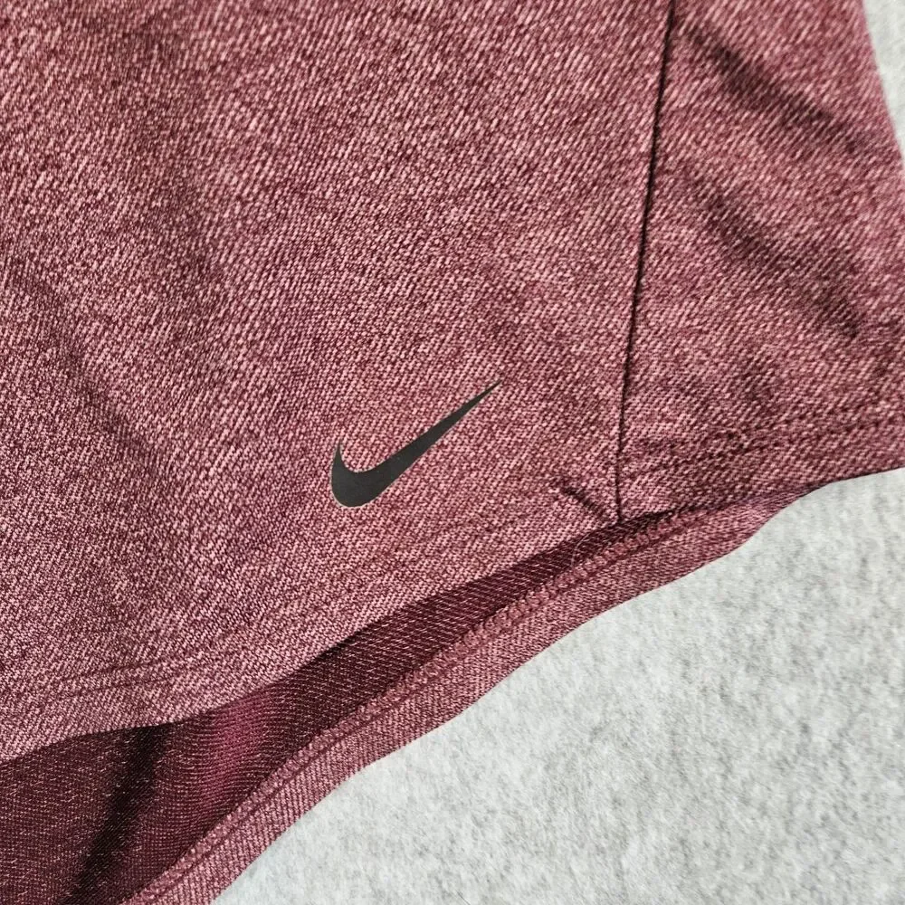 Nike Dri-Fit Women's Medium Short Running Shorts Burgundy